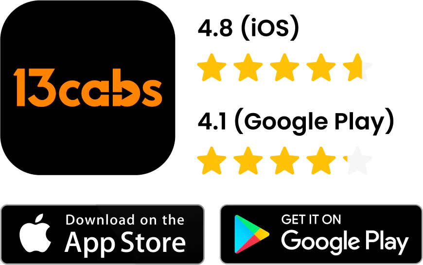 13cabs app download buttons