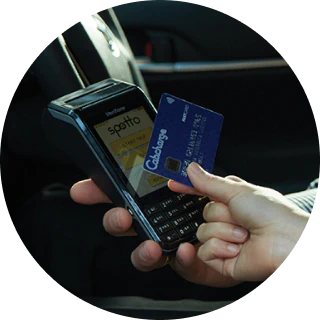 card tapping on eftpos terminal in car