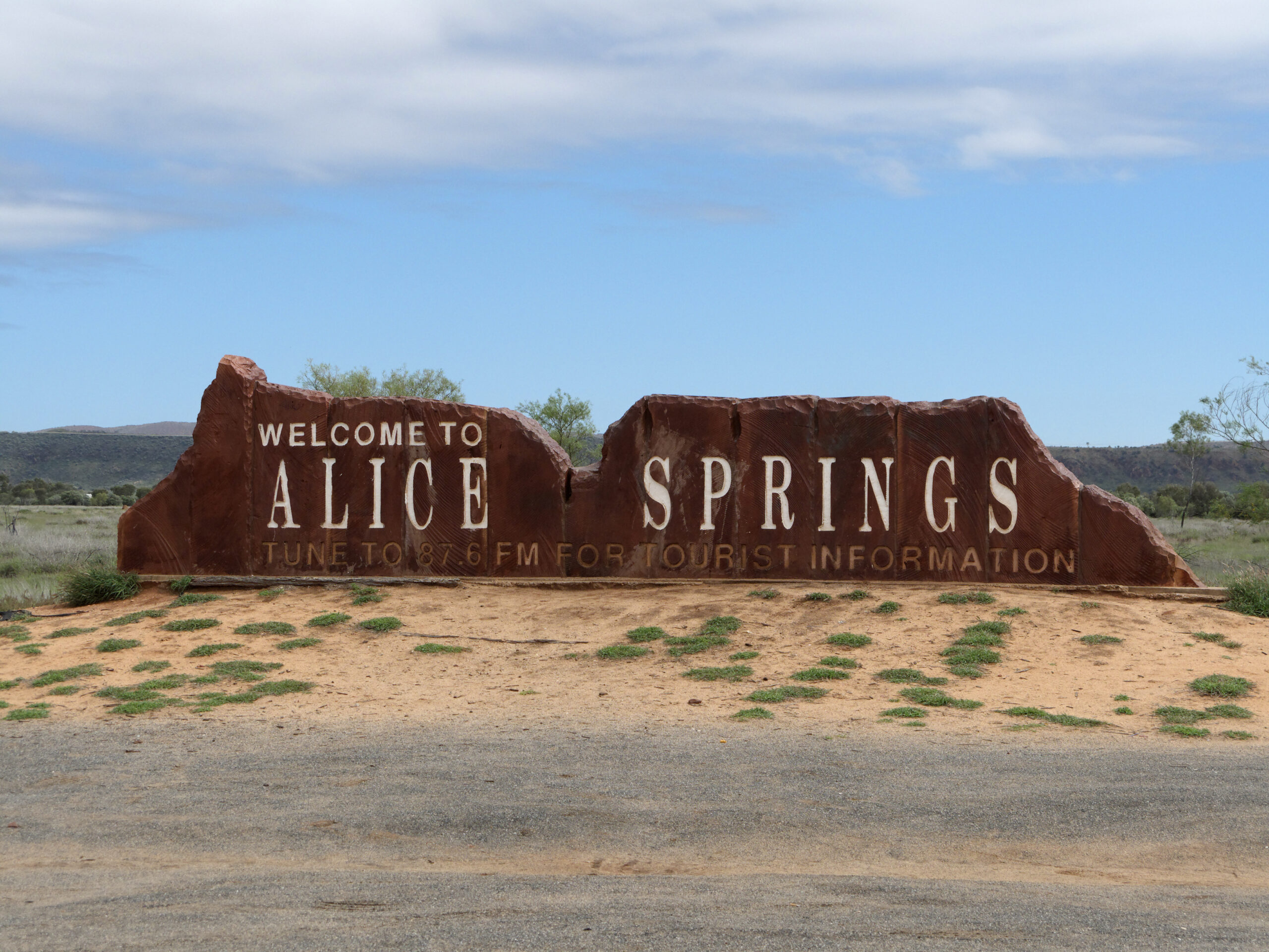 Alice Spring Welcome Sign