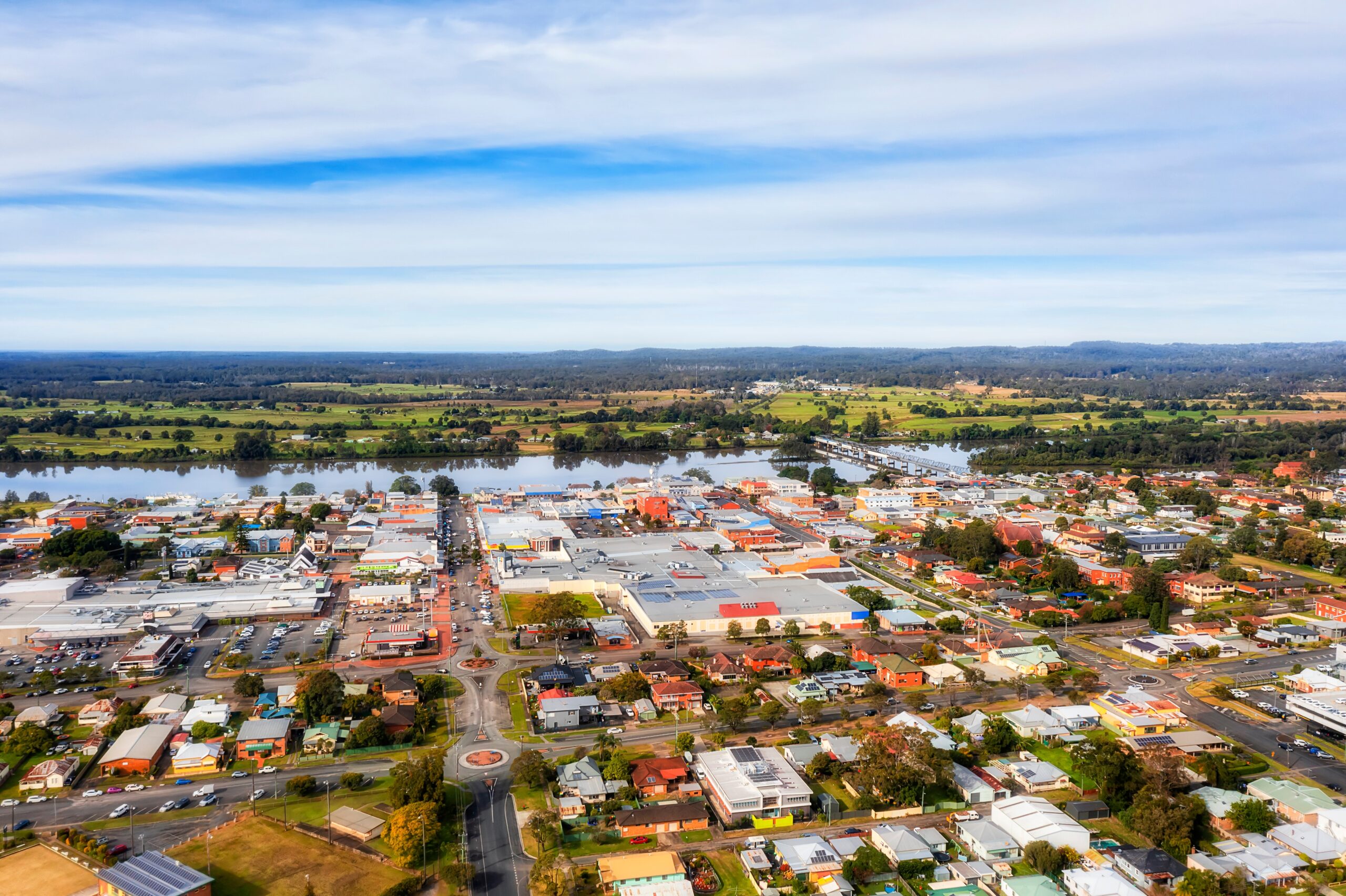 Aerial view of Taree