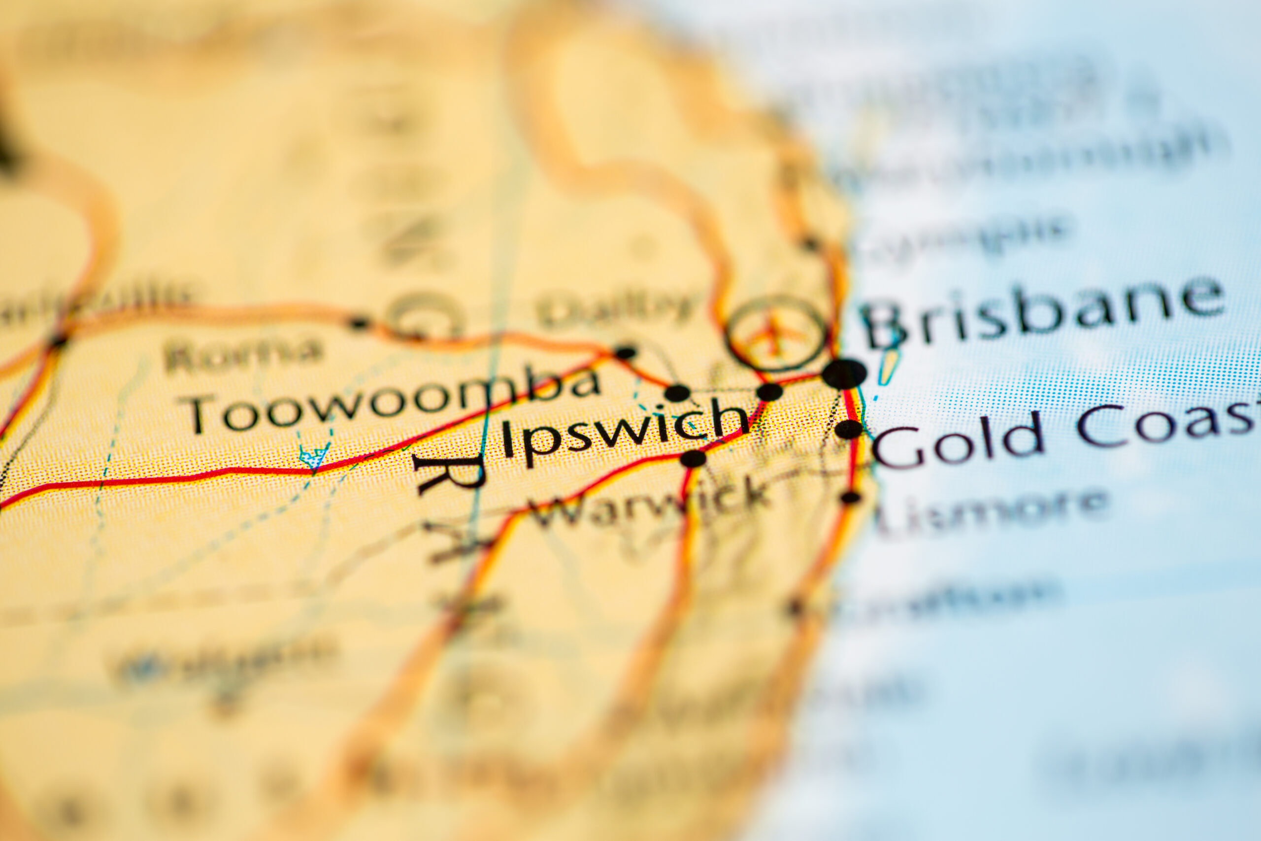 Ipswich location pinned on the map