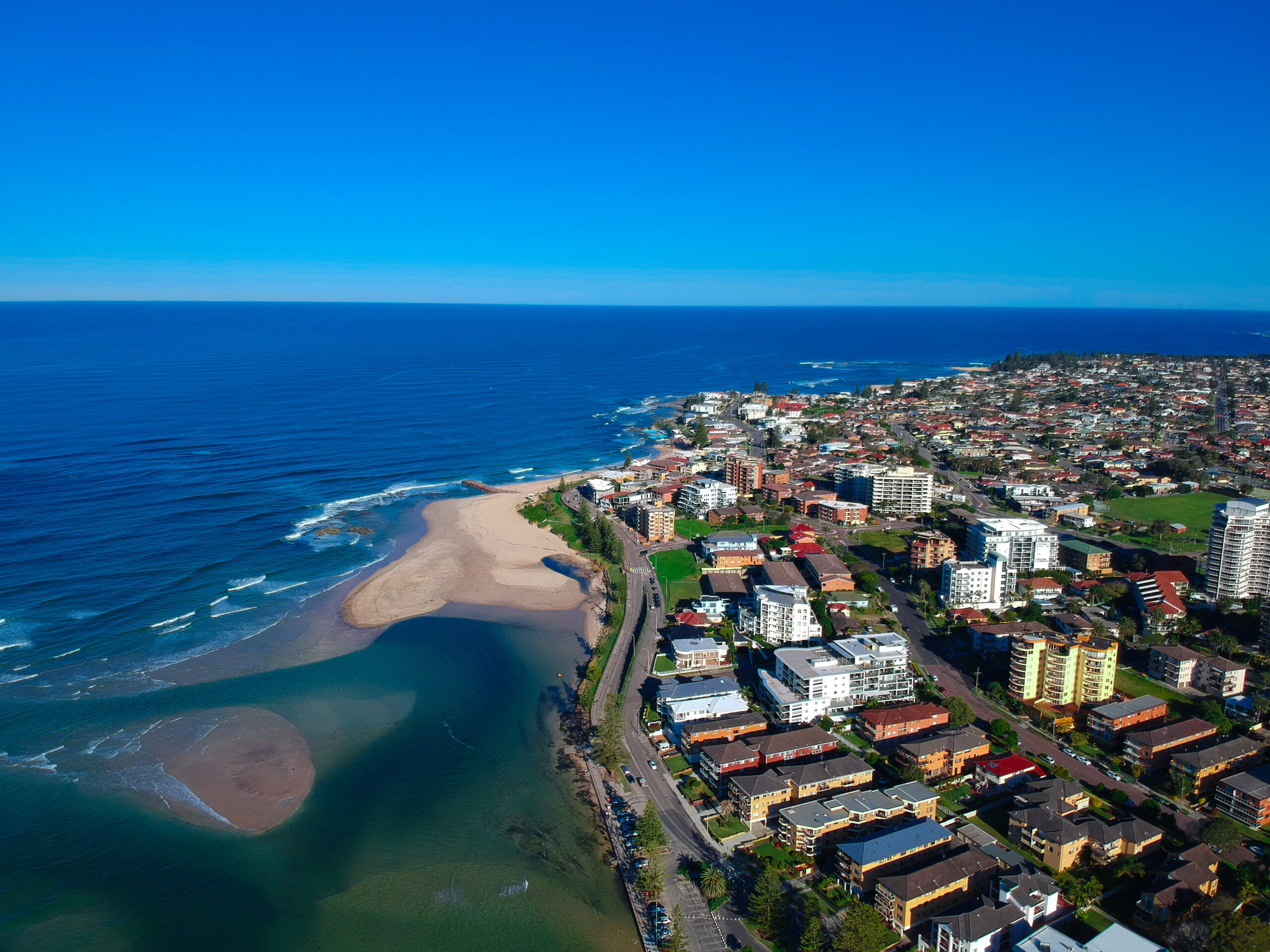 Aerial View of Lakes Entrance