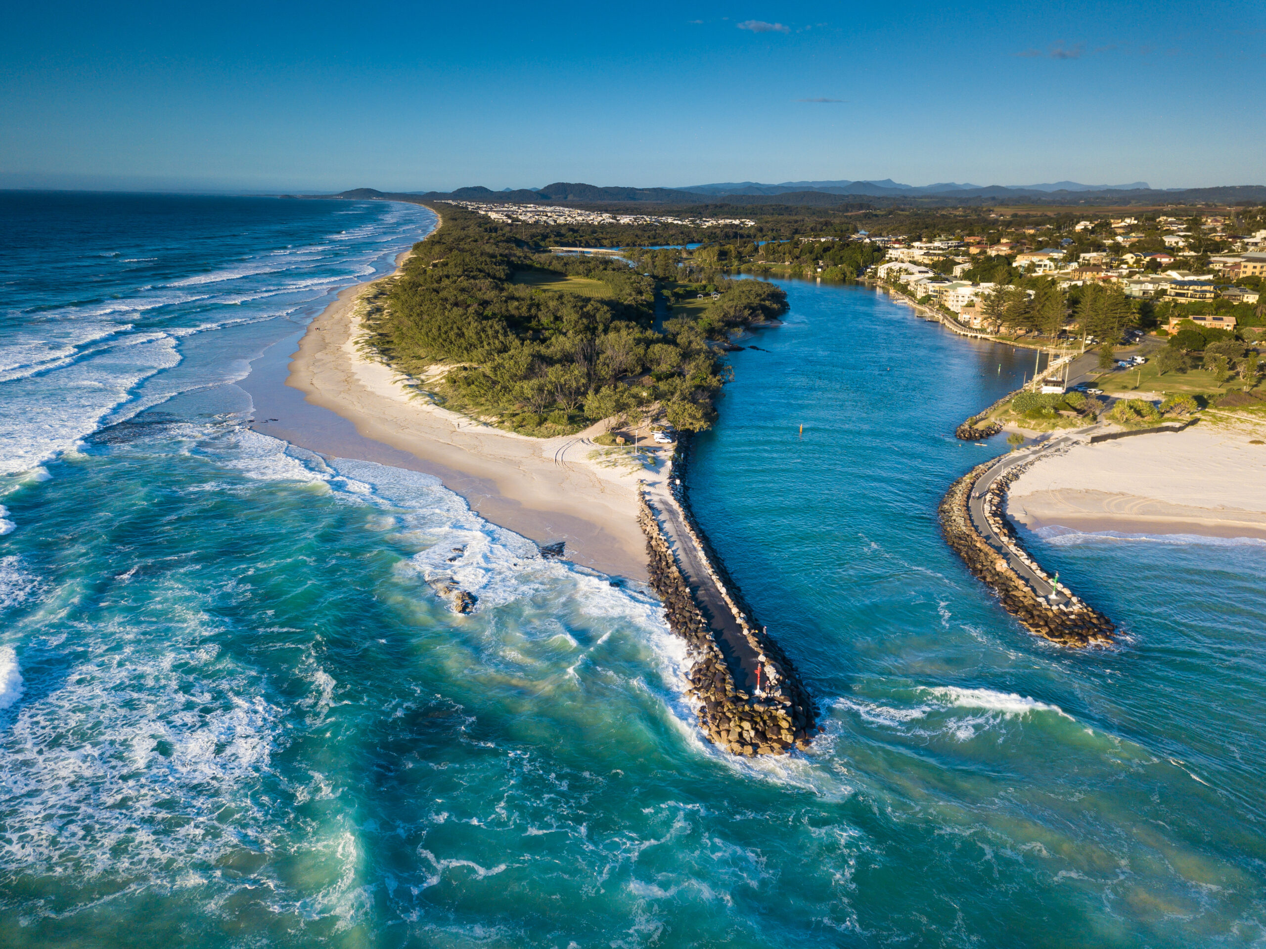 Cudgen Creek at Kingscliff, Northern NSW, Australia.