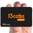 hand holding 13cabs gift card